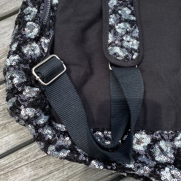 Victoria\'s Secret PINK Bling Black Leopard Backpack with Sequins *RARE* main image 5